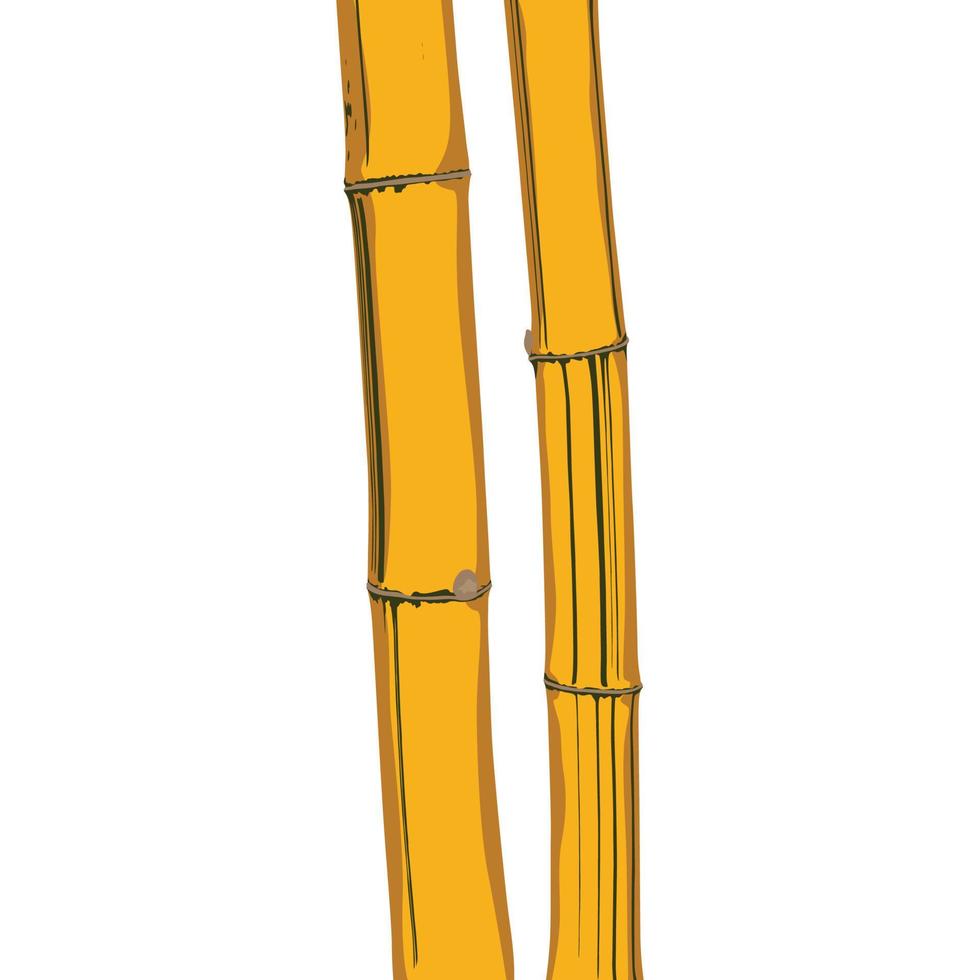 Vector Flat Design of Bamboo Stalk