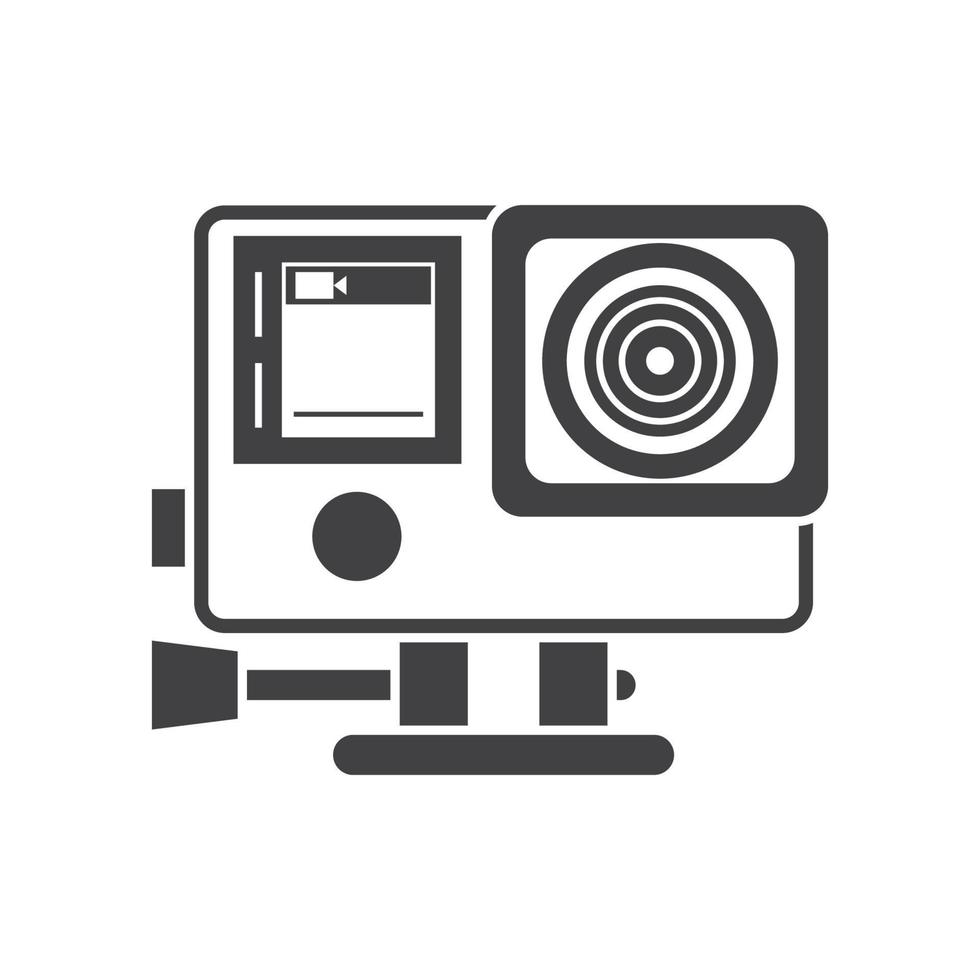 Action Camera Oultine Monochrome Icon vector