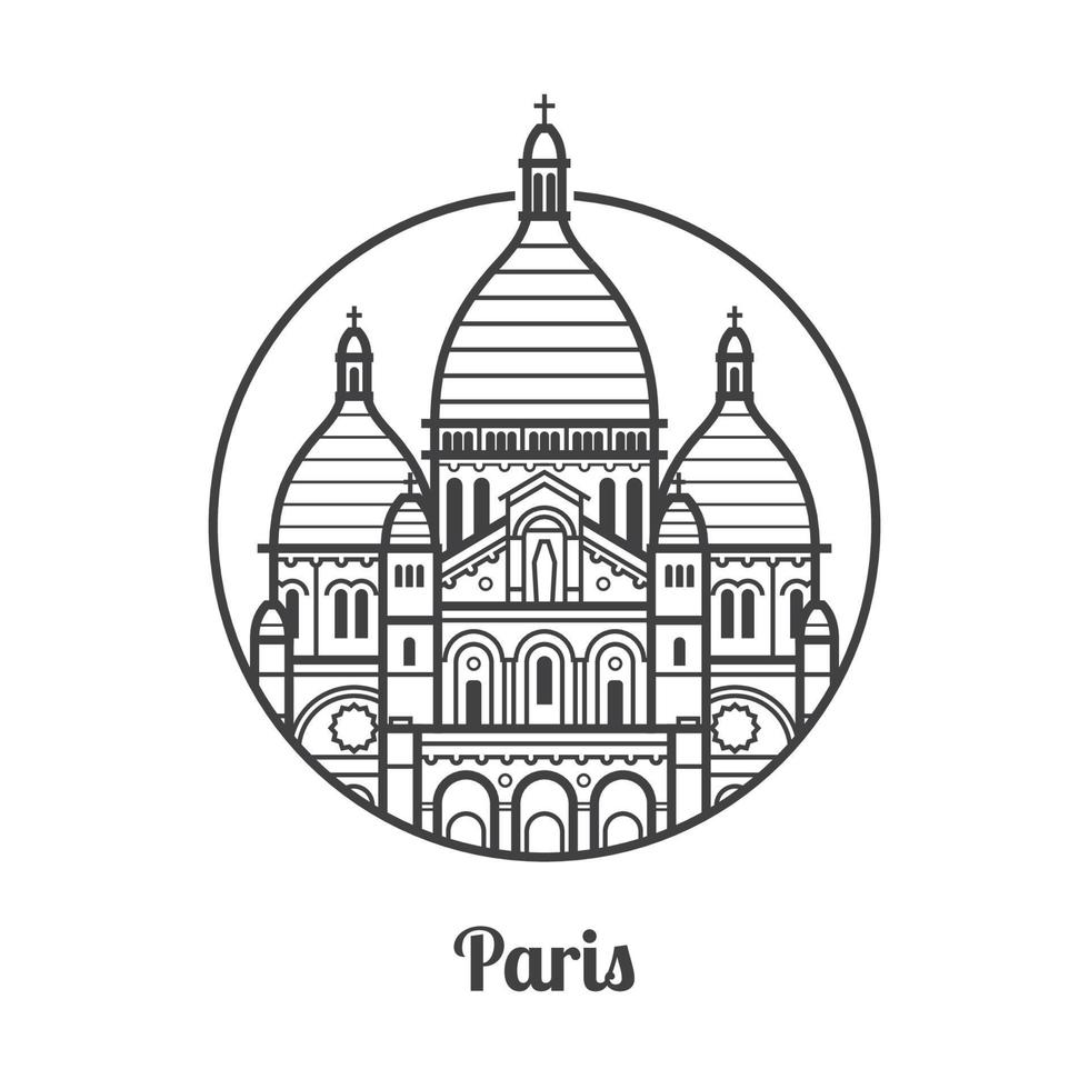 Travel Paris Icon vector