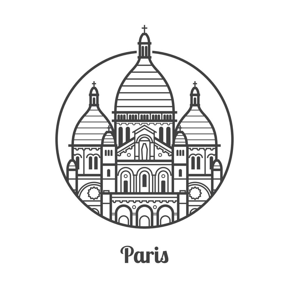 icono de viajes paris vector