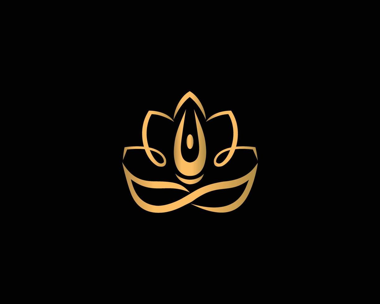 diseño de logotipo de meditación humana de yoga creativo con spa de logotipo de equilibrio de flores de persona, plantilla de vector de gurú.