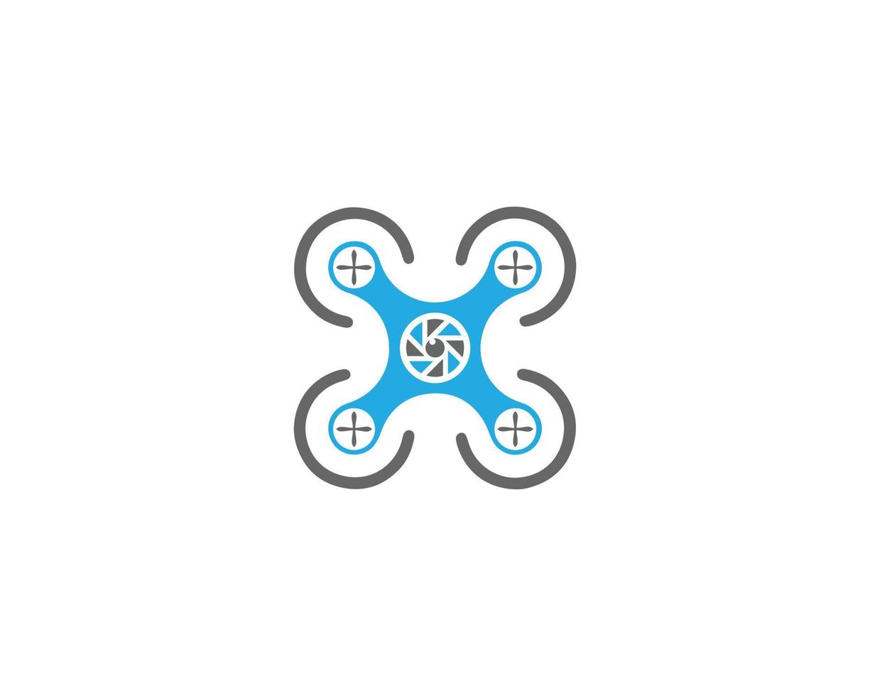 Simple Flying Aerial Drone Camera Photography Logo Graphic Future Of Drone Technology Vector Template.
