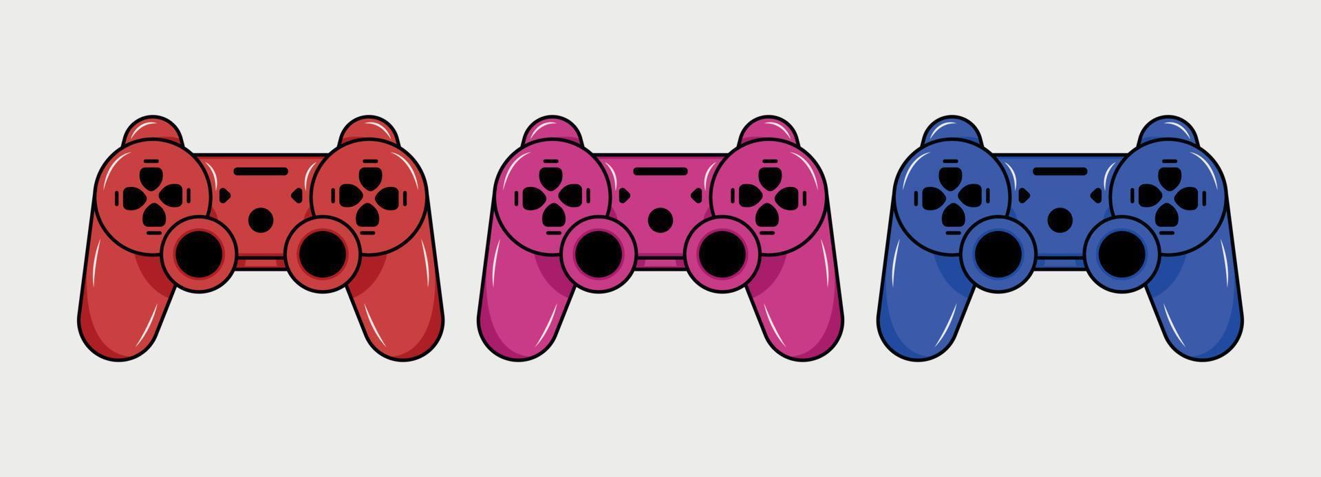 Video game controller, vector illustration.