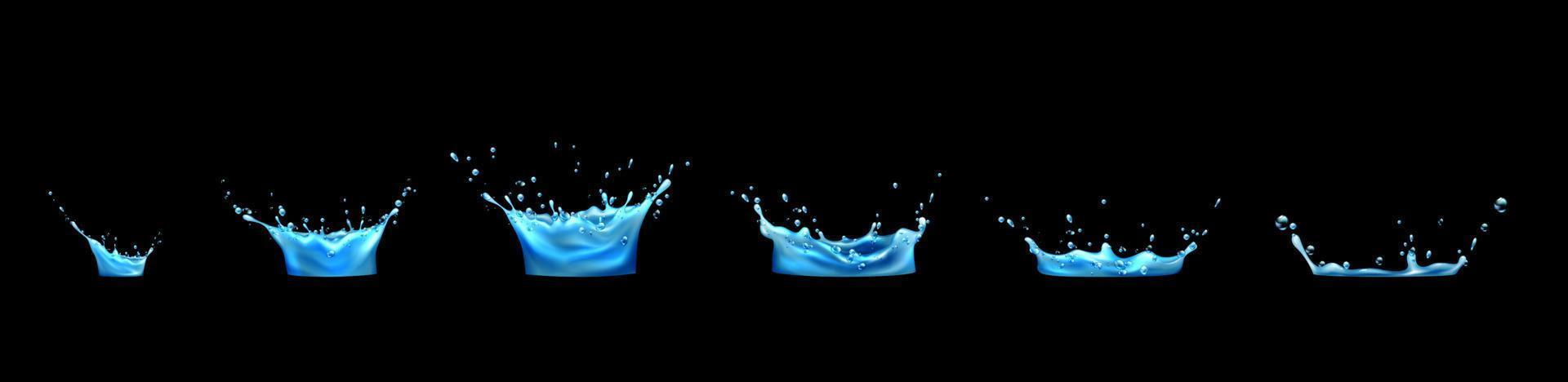 Water Splash Vfx Animation Sprite Sheet Stages Vector Image | Sexiz Pix