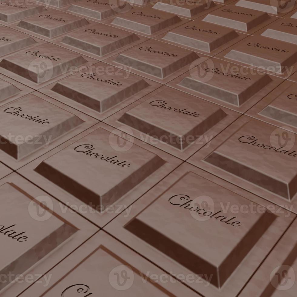 3D rendering dark chocolate closeup background photo