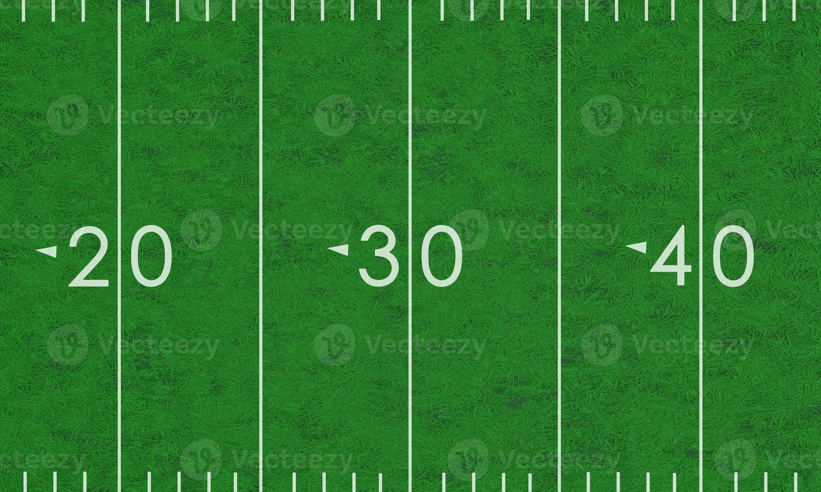 Green color field american football superbowl game stadium sport soccer number text background season endzone touchdown championship sideline highschool college yard concept.3d render photo