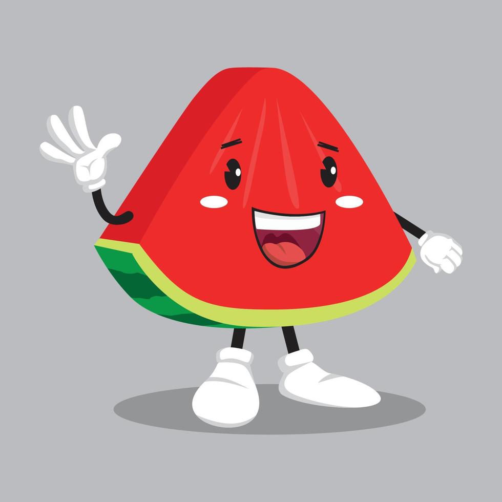 Watermelon Mascot with Different Emotions set in Cartoon Style Vector. Funny Character. Figure Ilustration. Character Emoji. Cartoon Emoticon. vector