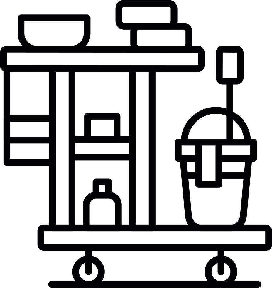 Cleaning Cart Creative Icon Design vector