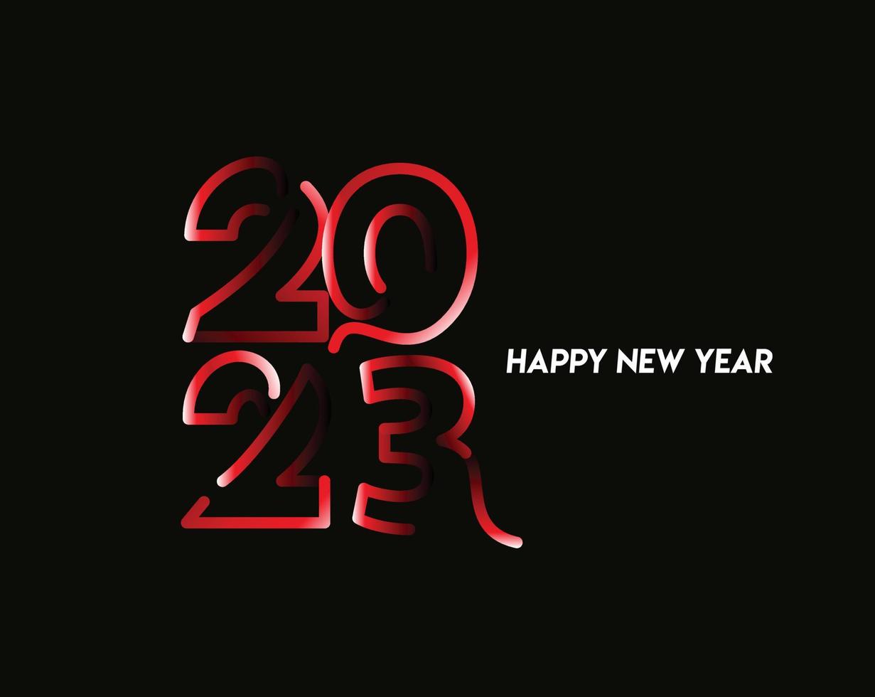 2023 Happy New Year Text Typography Design Patter, Vector illustration.