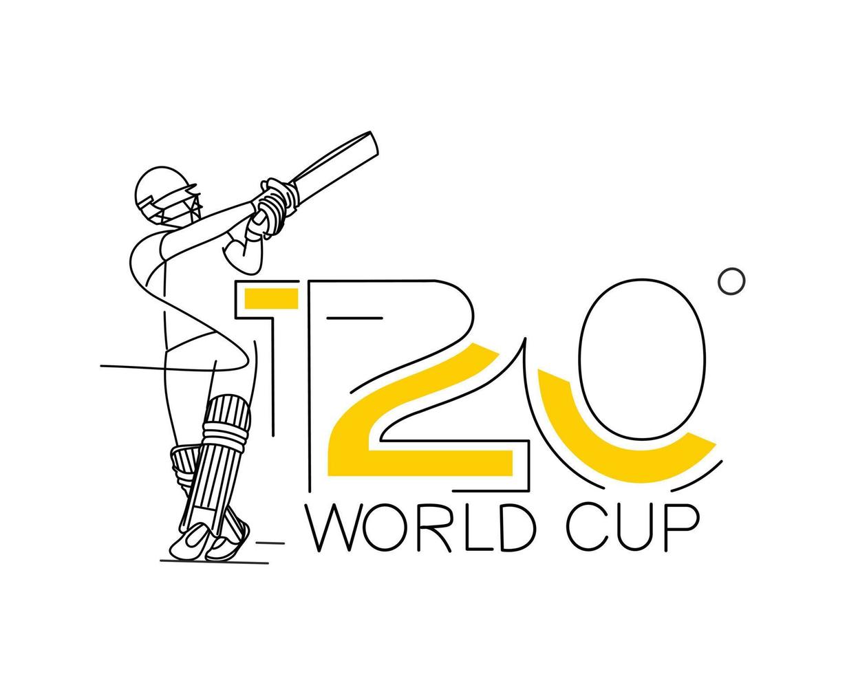 Afiche del campeonato mundial de cricket t20, plantilla, folleto, decorado, volante, diseño de banner. vector