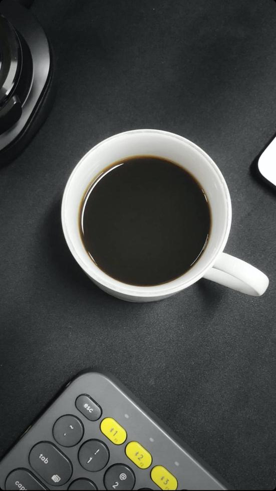Black Coffee on the Black Table photo