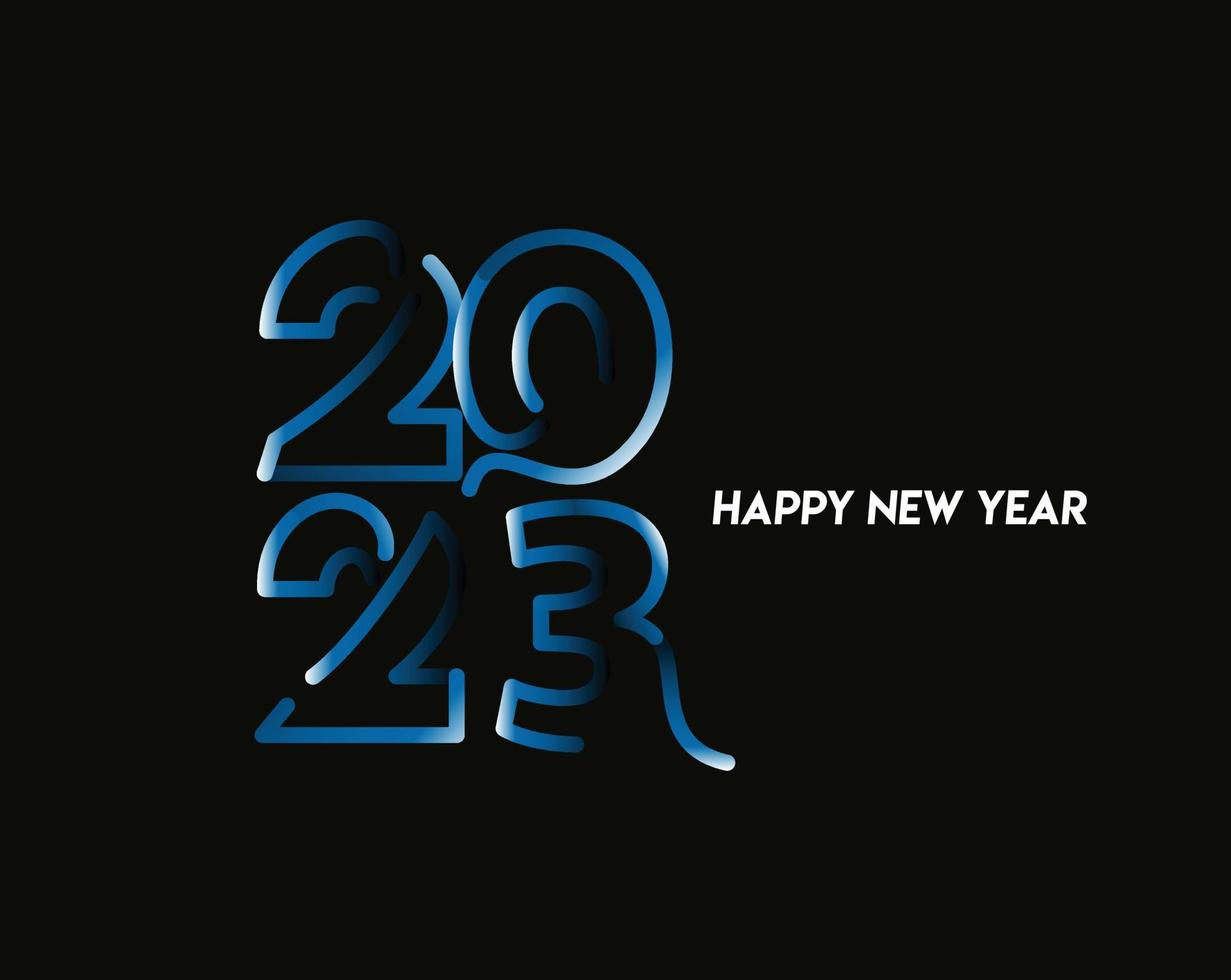 2023 Happy New Year Text Typography Design Patter, Vector illustration.