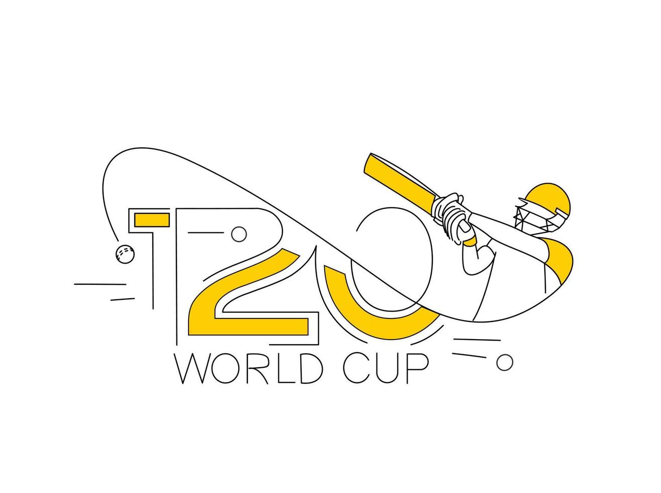 Afiche del campeonato mundial de cricket t20, plantilla, folleto, decorado, volante, diseño de banner. vector