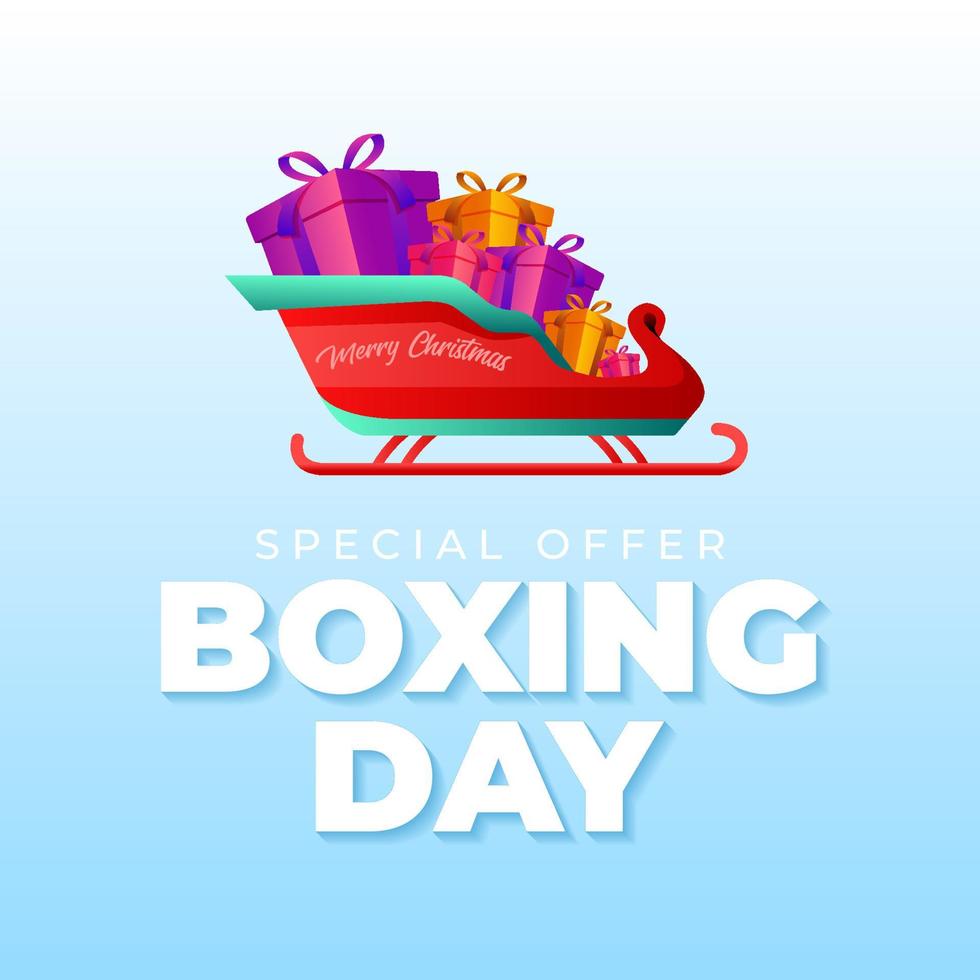 fondo de ilustración de vector de banner de venta de día de boxeo para promoción de medios, banner web y publicación en redes sociales