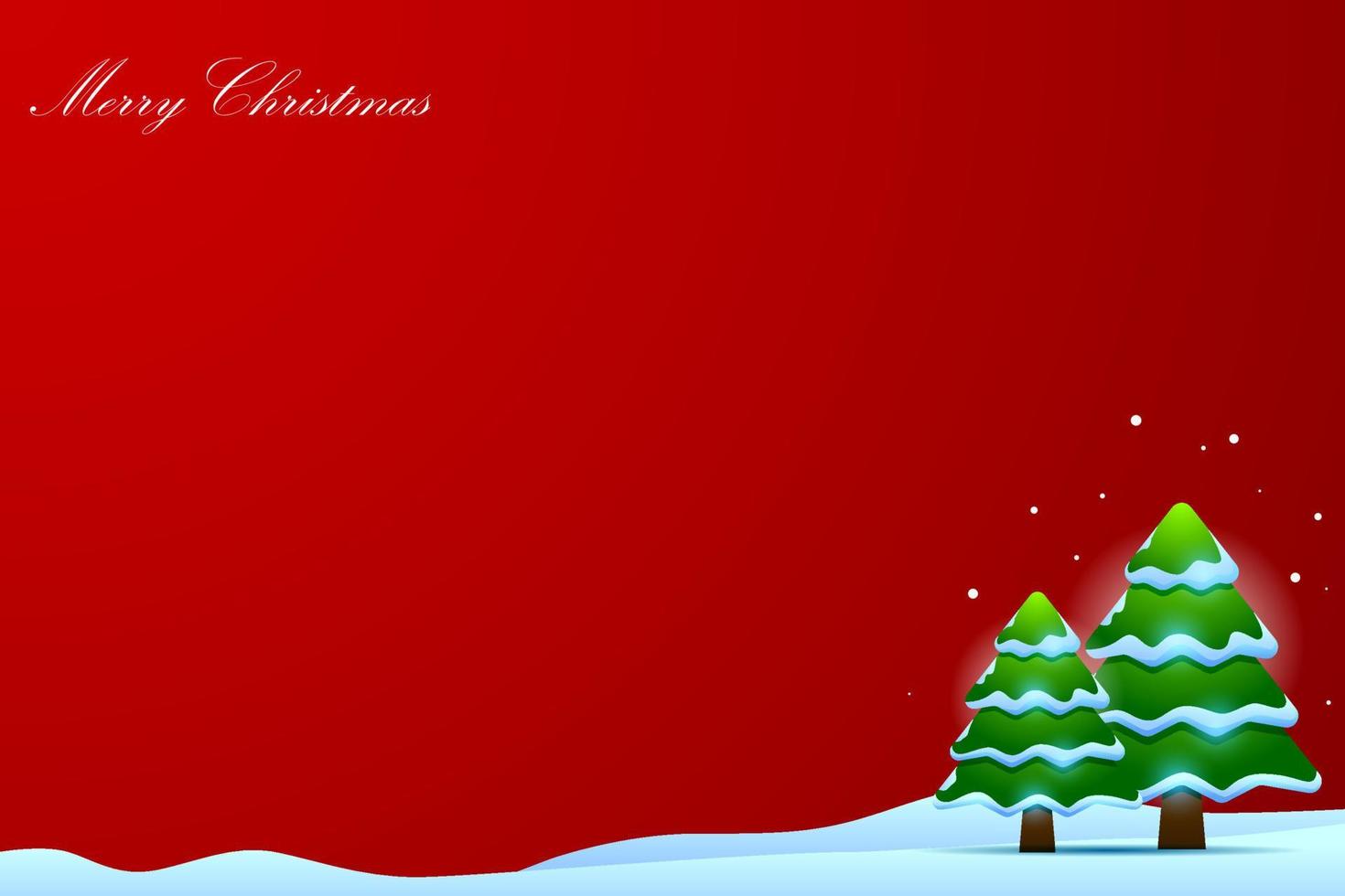 Merry christmas background with copy space, simple design vector illustration