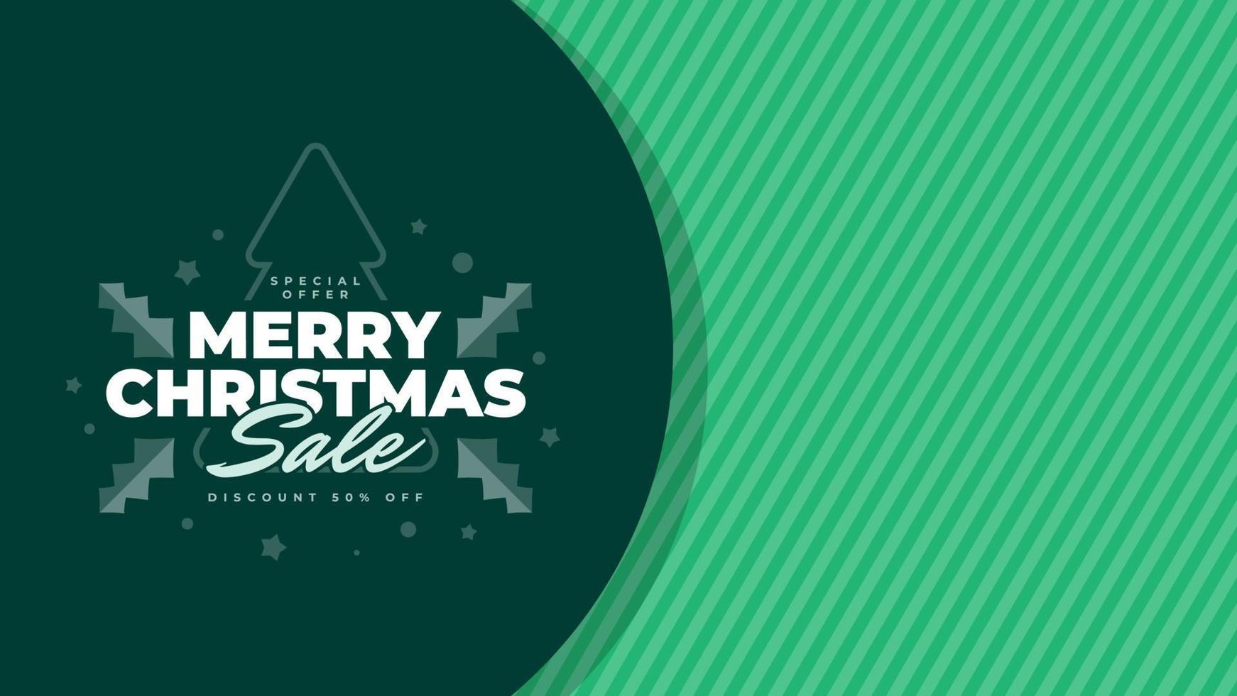 Christmas sale banner vector, merry christmas background  illustration with empty space for media promotion vector