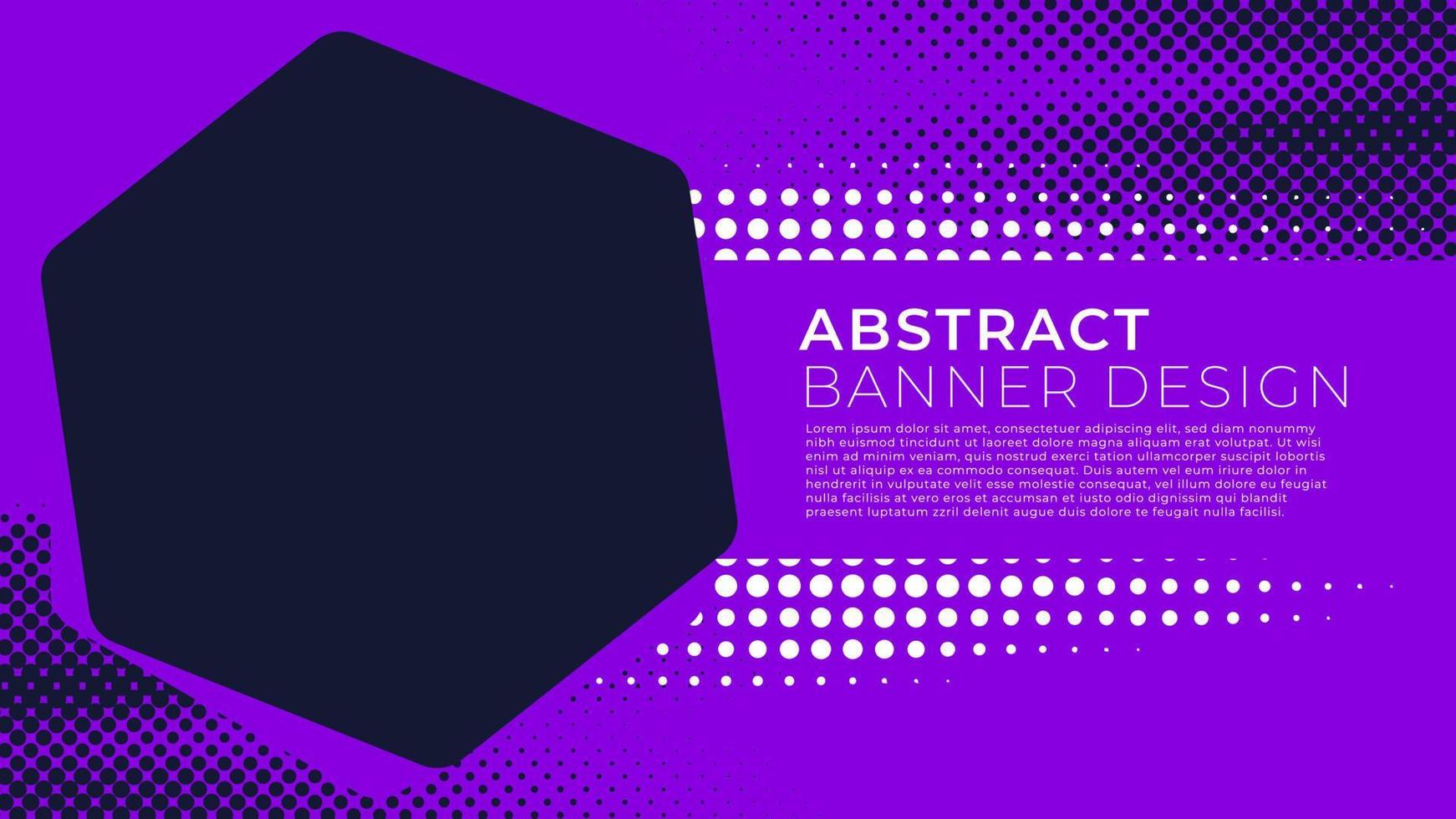 Halftone grunge banner design vector, concept of twotone background with photo frame and copy space for custom your content vector