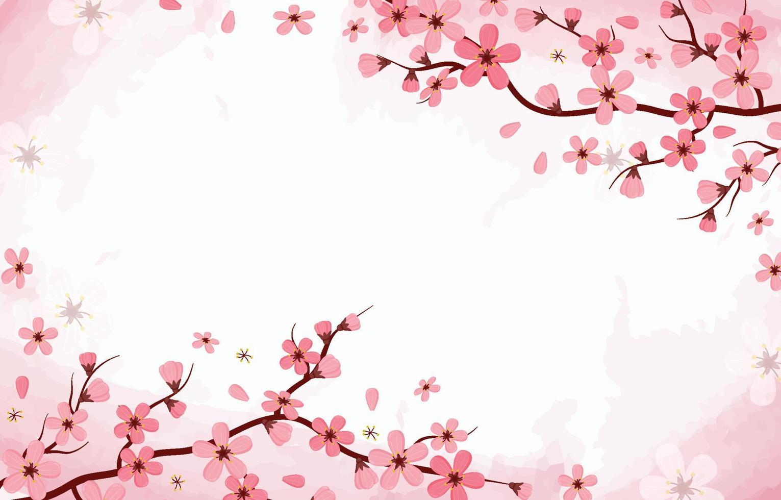 Peach Blossom Background vector