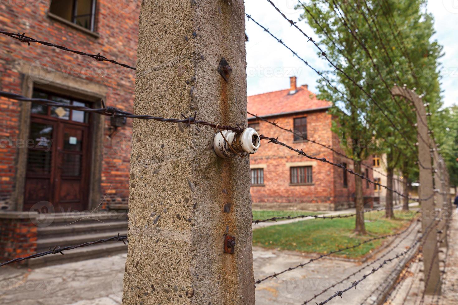 Auschwitz-Birkenau nazi concentration camp museum in Poland. Auschwitz Oswiecim jewish prison in occupied Poland during second world war and Holocaust. photo