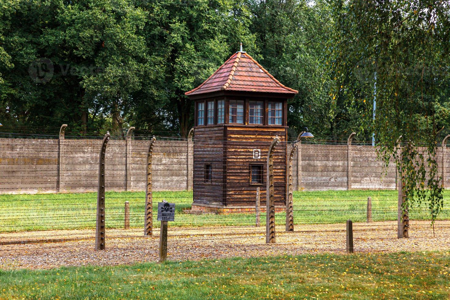 Auschwitz-Birkenau nazi concentration camp museum in Poland. Auschwitz Oswiecim jewish prison in occupied Poland during second world war and Holocaust. photo