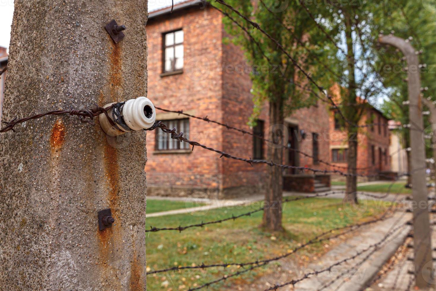 Auschwitz-Birkenau nazi concentration camp museum in Poland. Auschwitz Oswiecim jewish prison in occupied Poland during second world war and Holocaust. photo