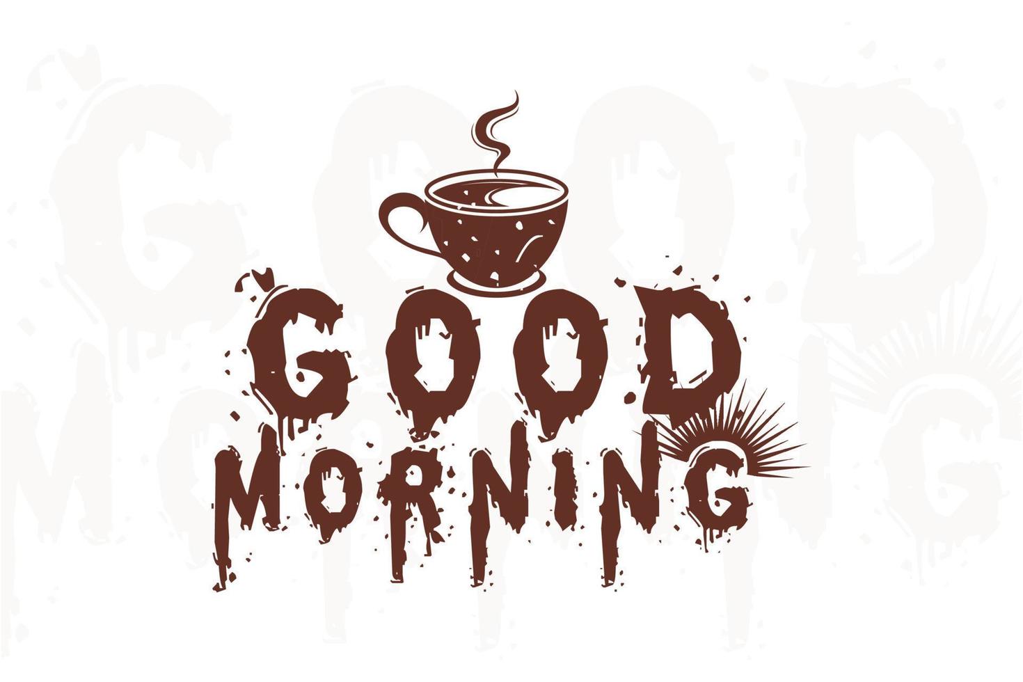 good morning coffee winter t shirt design vector