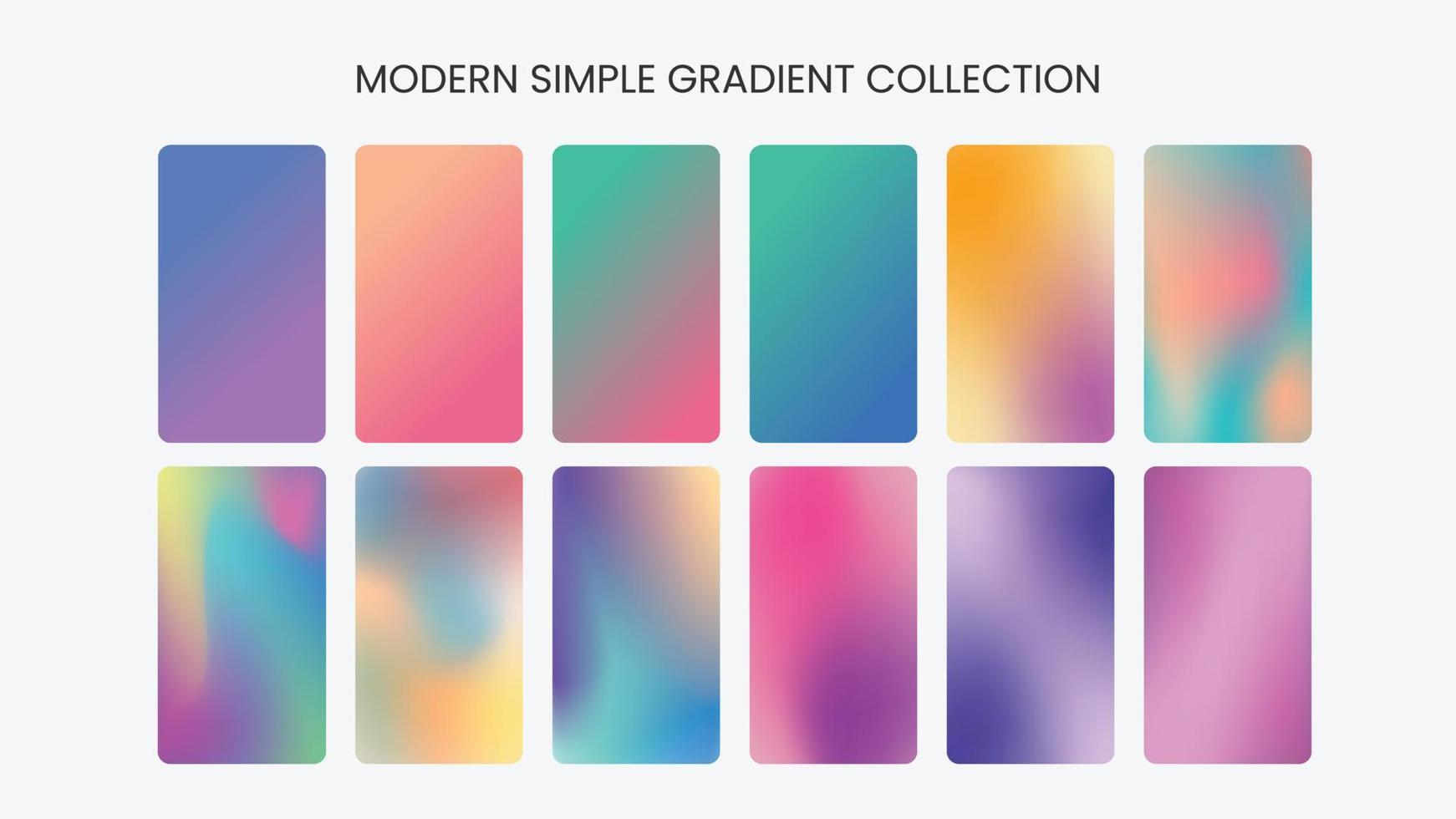 colección de gradientes simples vector
