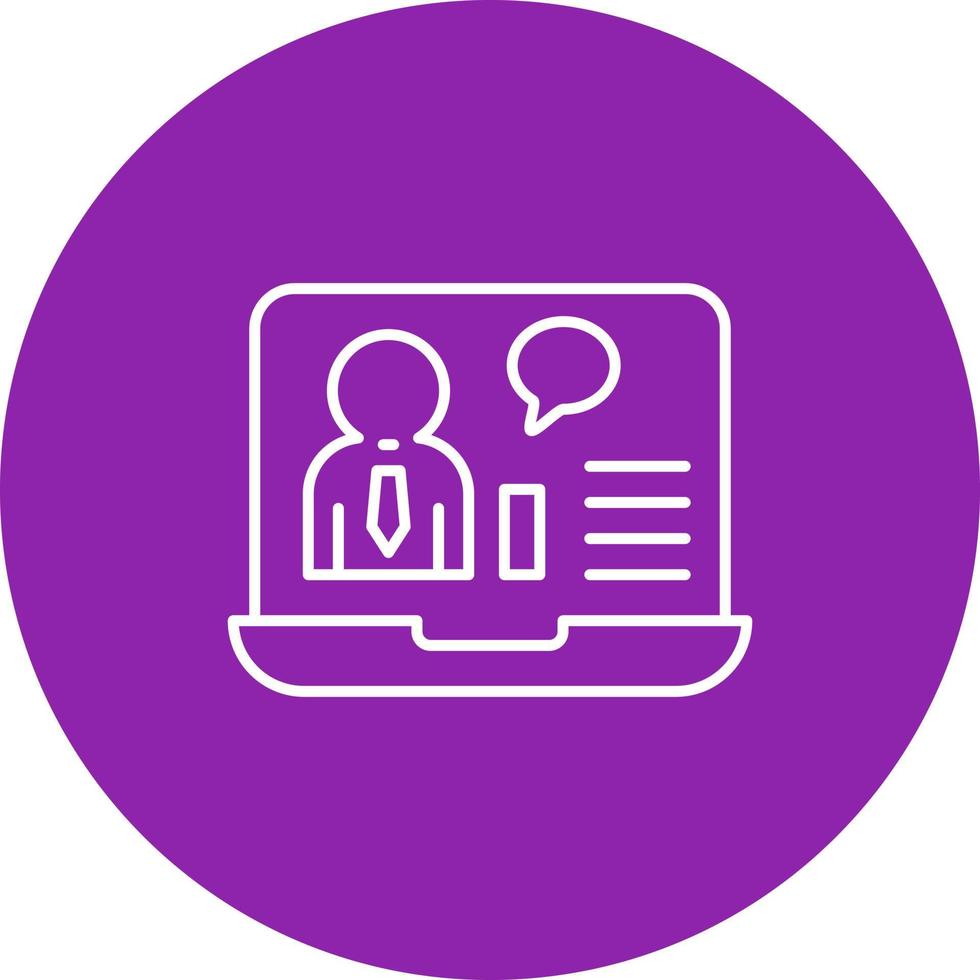 Online Job Interview Vector Icon