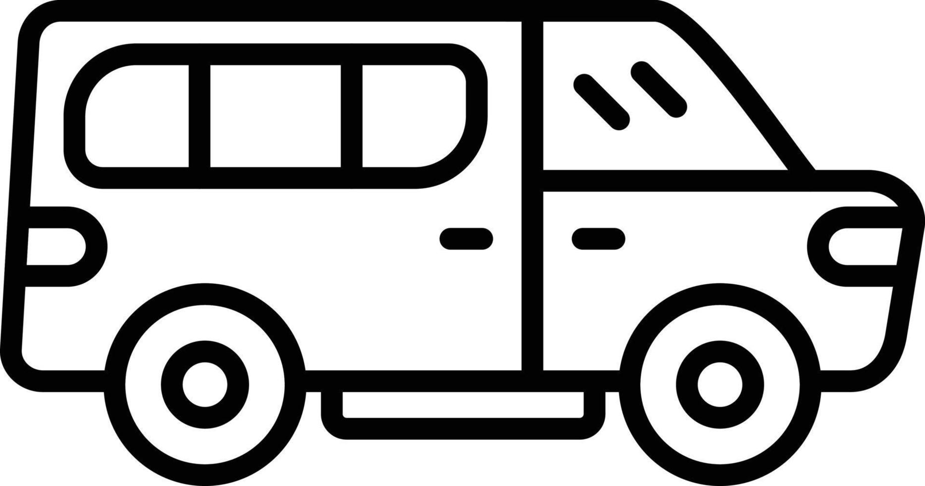 diseño de icono creativo minivan vector