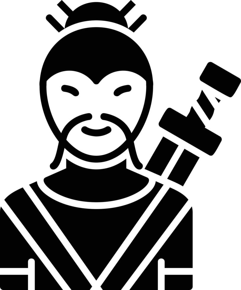 diseño de icono creativo de luchador vector