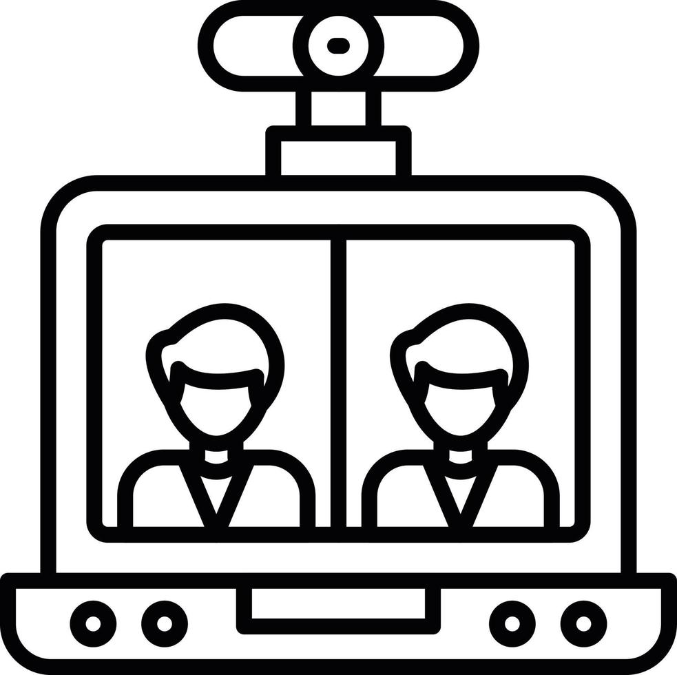 Video Conference Creative Icon Design vector