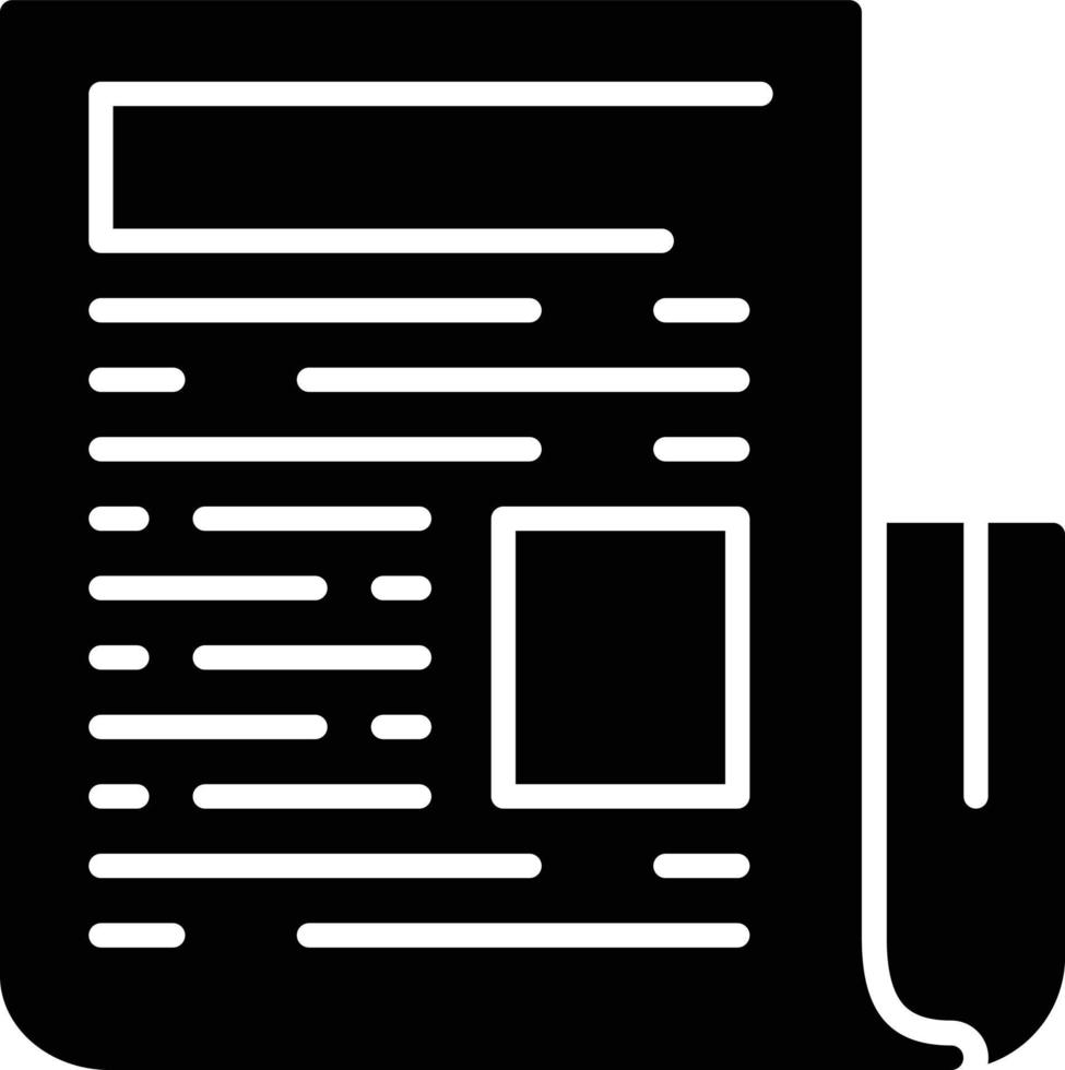 News Paper Creative Icon Design vector
