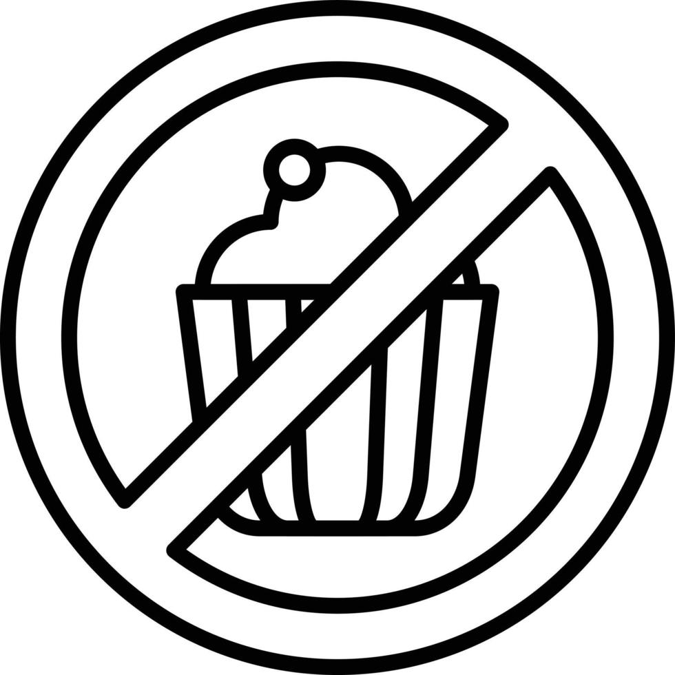 No Sweets Creative Icon Design vector