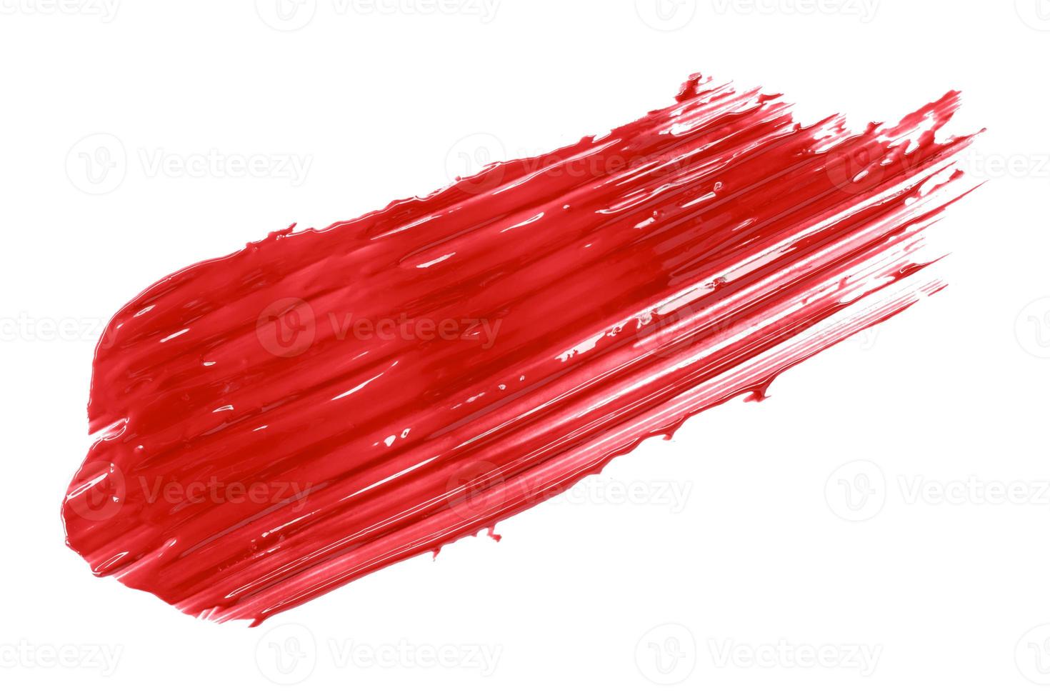 Shiny red brush isolated on a white background. photo