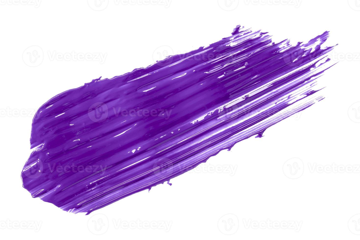 Glossy purple brush isolated on white background. photo