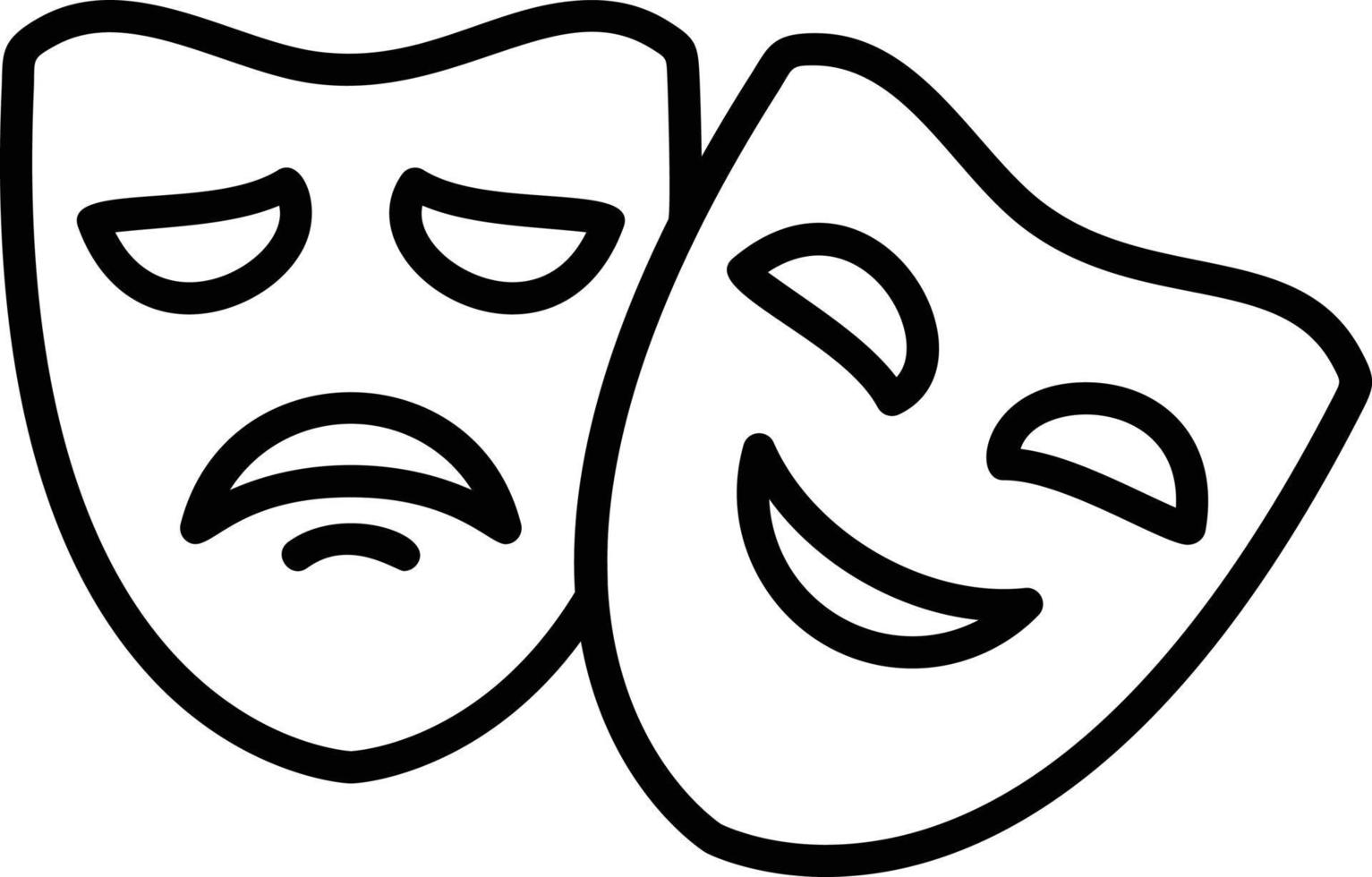 Theater Masks Creative Icon Design vector