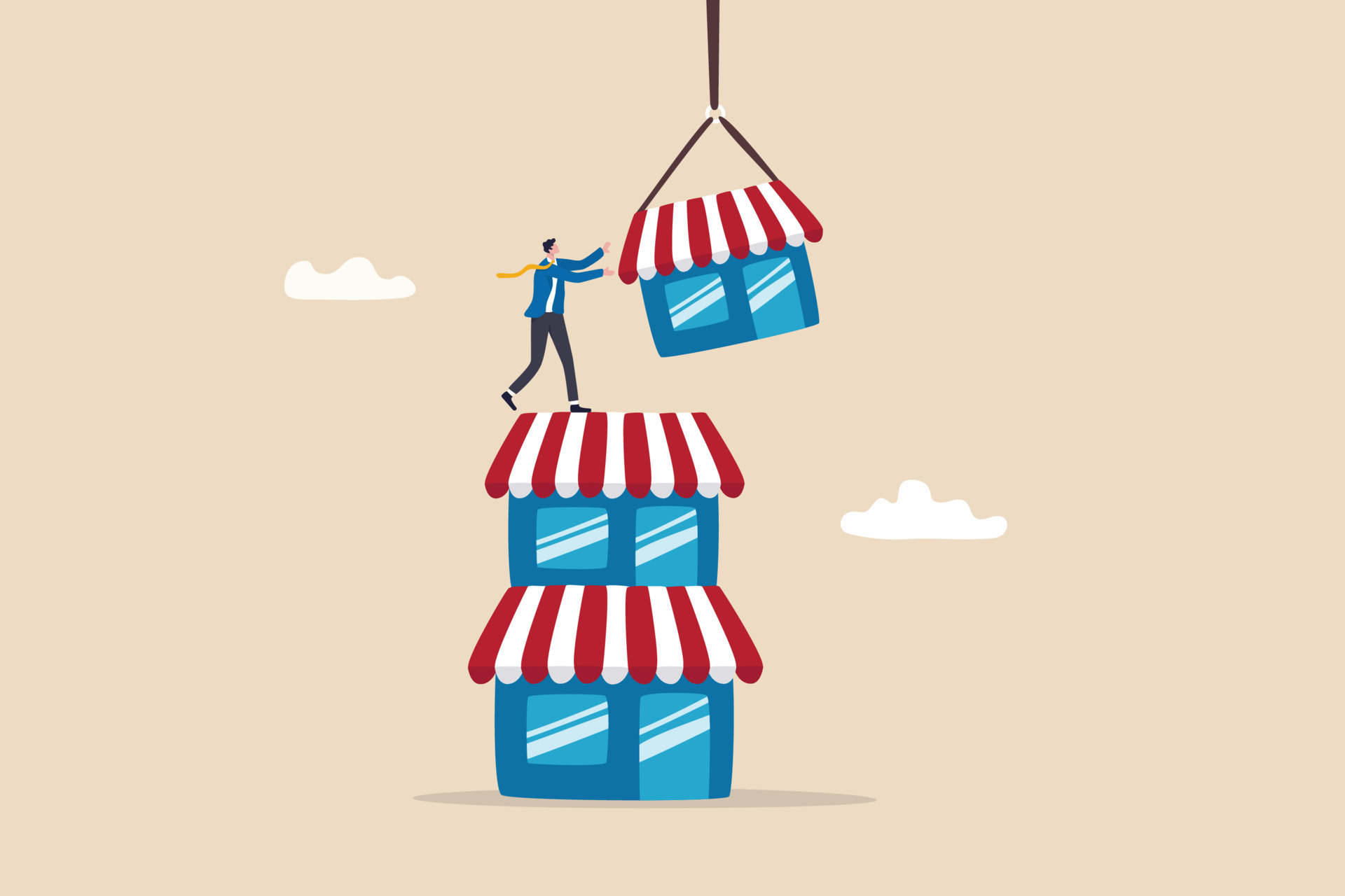 Build up business, expand or growing company empire, organization