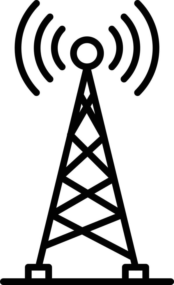 Radio Tower Creative Icon Design vector