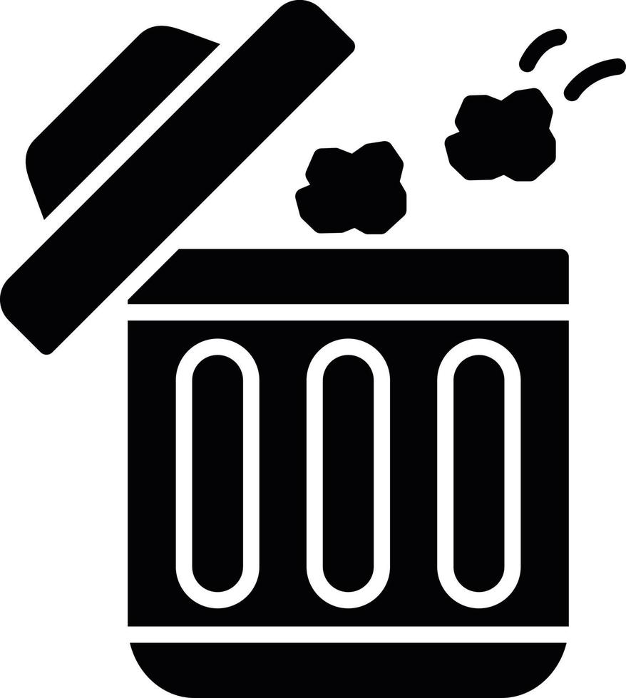 Throwing Trash Creative Icon Design vector