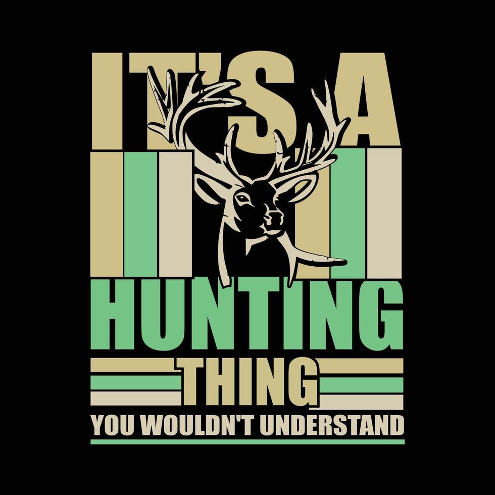 hunting T shirt design vector