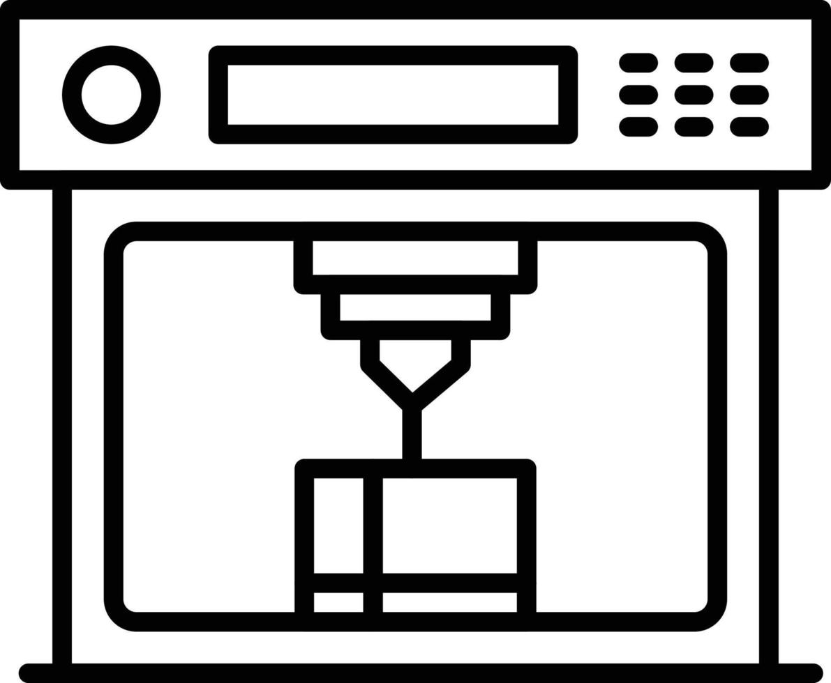 3d Printer Creative Icon Design vector