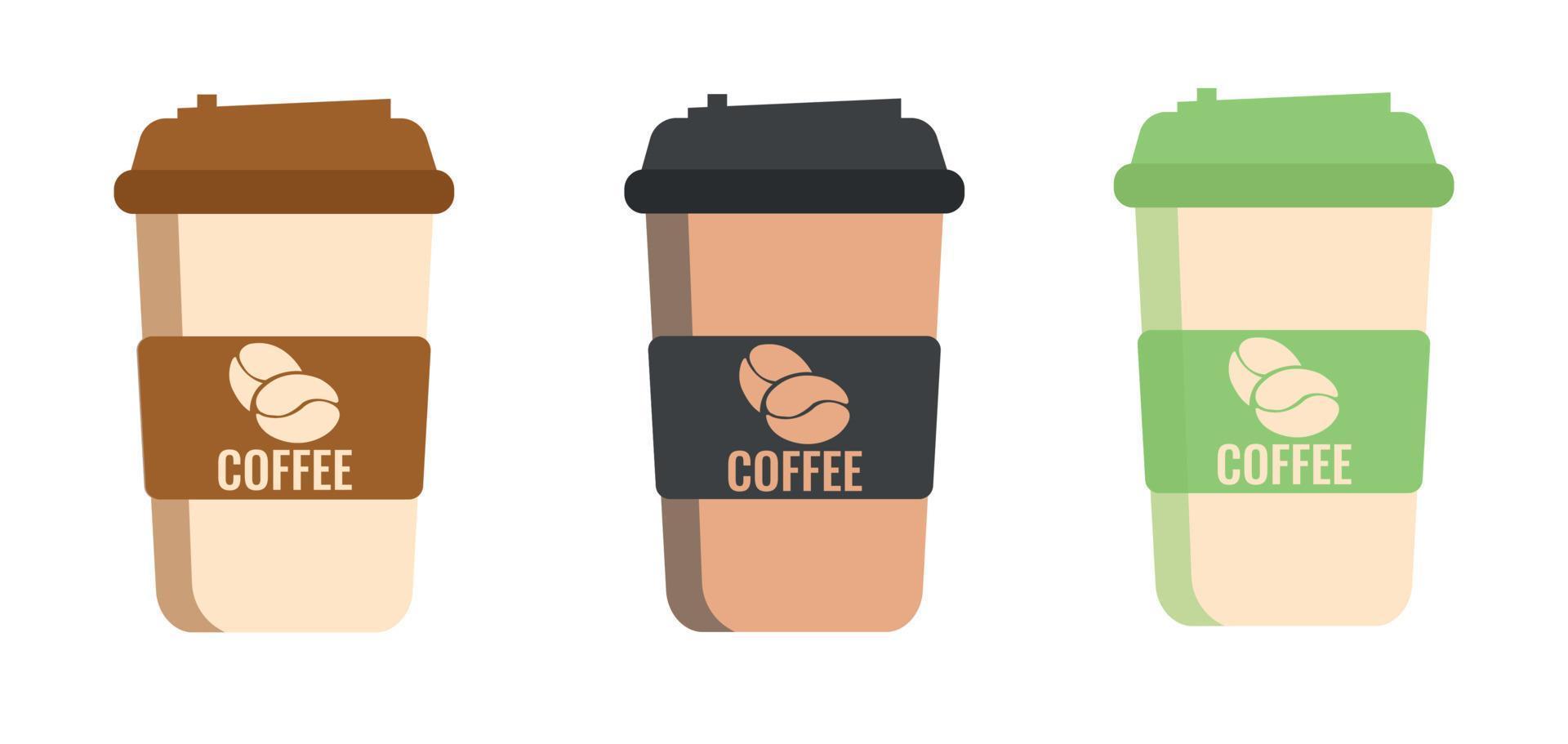 Delicious coffee paper cup icon vector