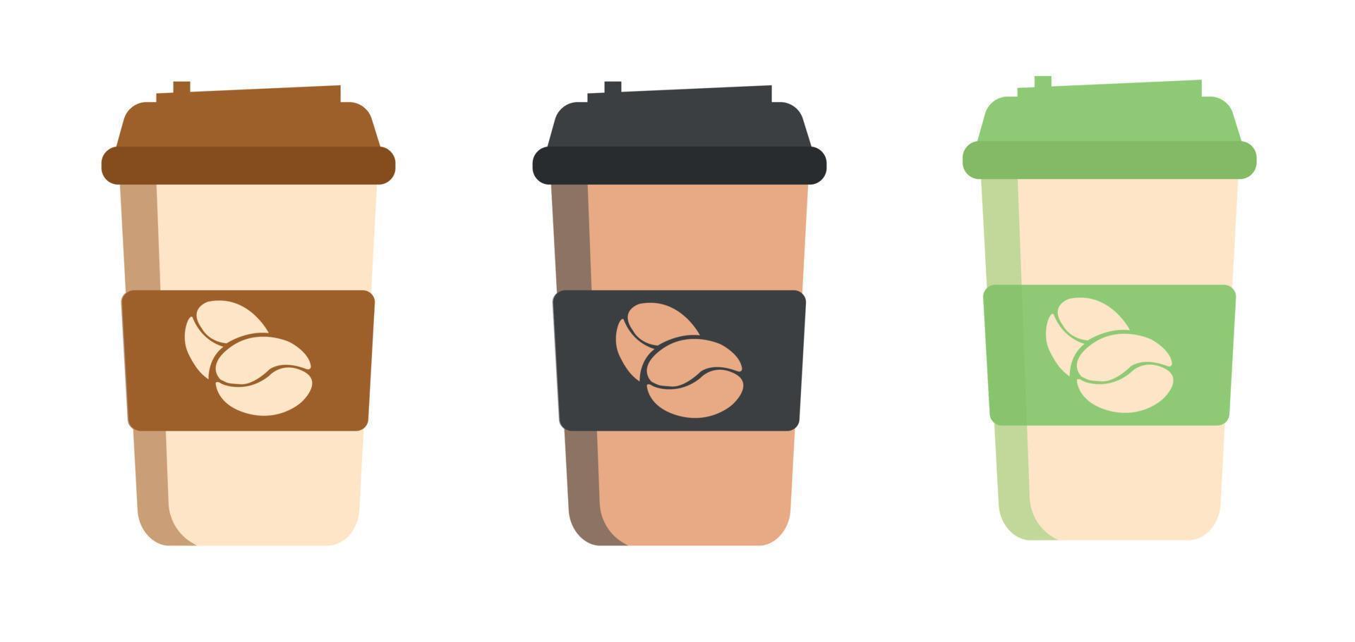 Delicious coffee paper cup icon vector