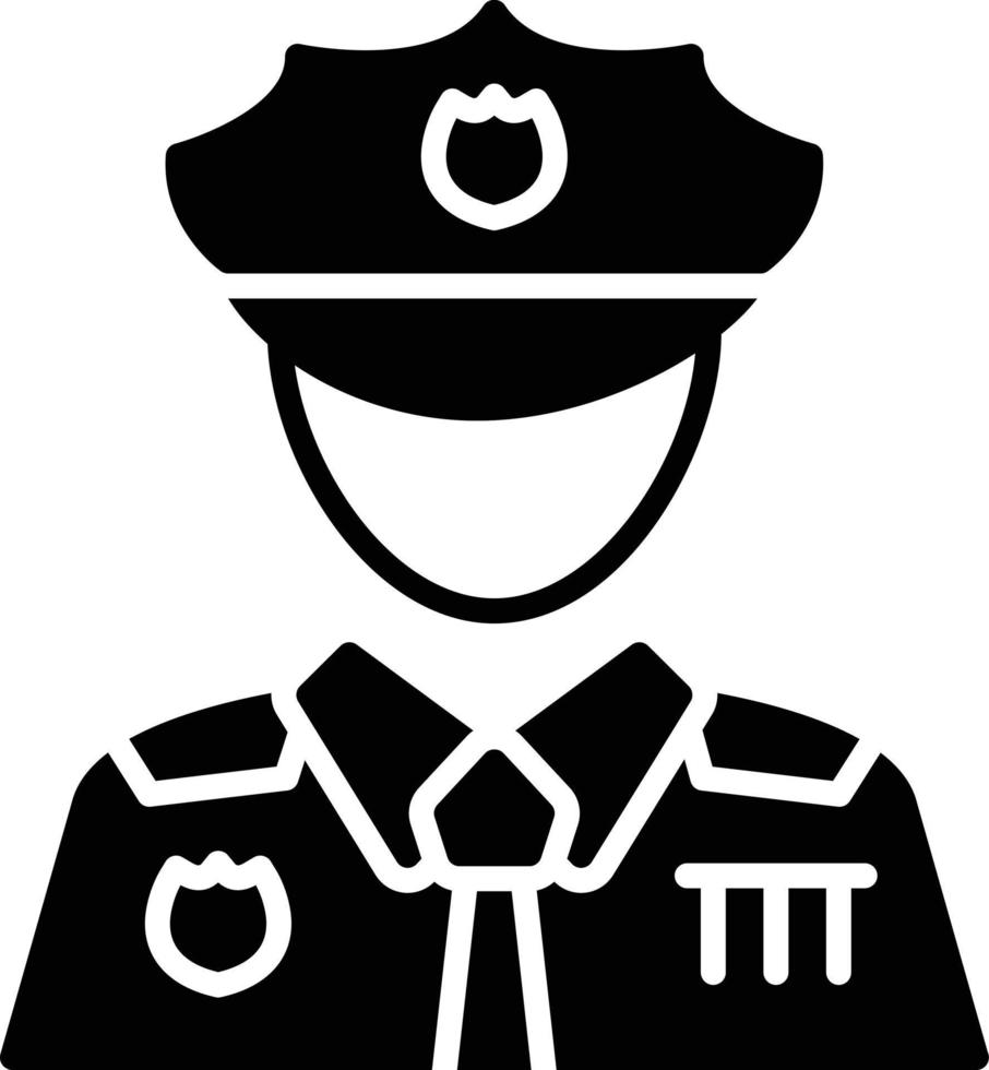 diseño de icono creativo de hombre policía vector