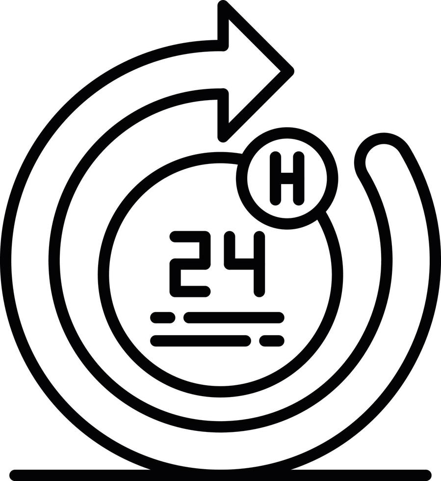 24 Hour Creative Icon Design vector