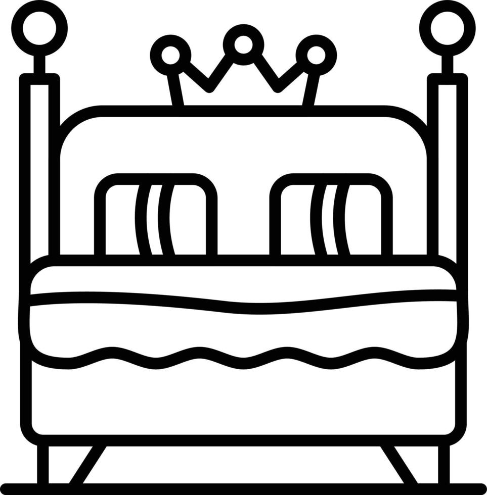 Double Bed Creative Icon Design vector