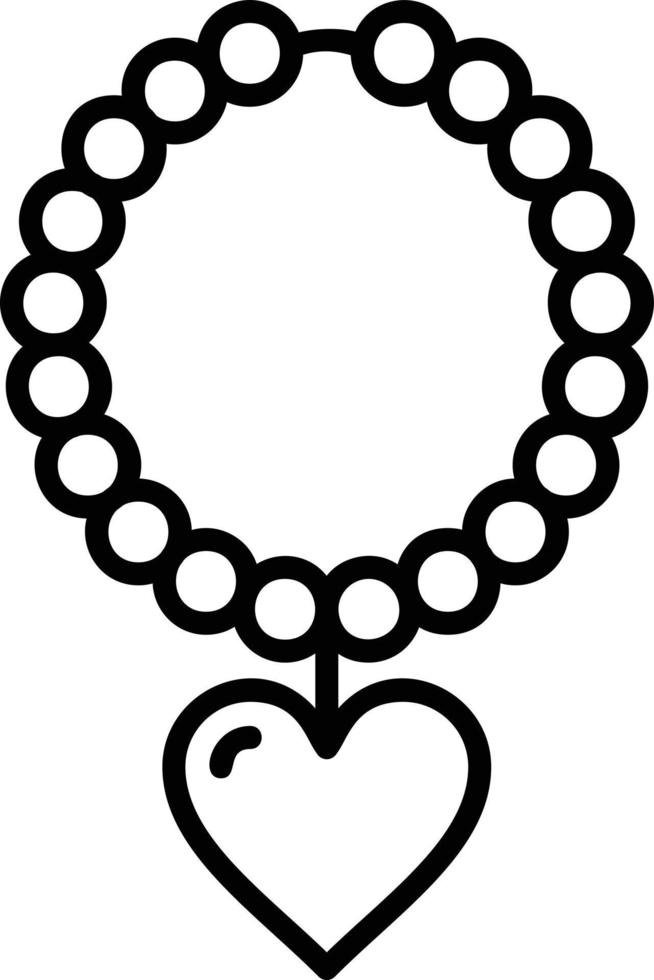 diseño de icono creativo de collar de perlas vector