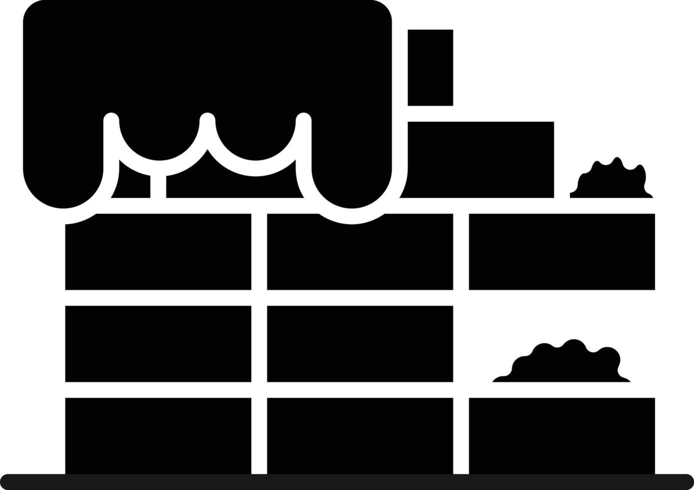 Brick Wall Creative Icon Design vector