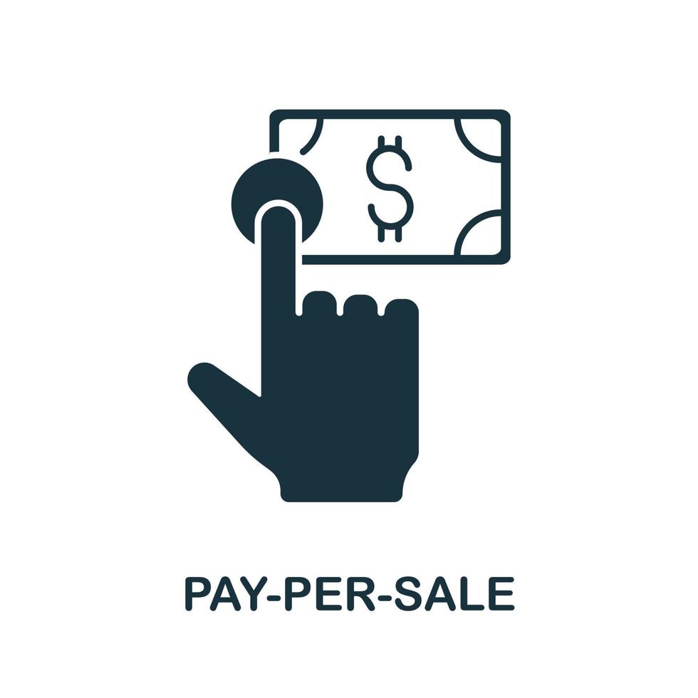 Pay-Per-Sale icon from affiliate marketing collection. Simple line Pay-Per-Sale icon for templates, web design and infographics vector