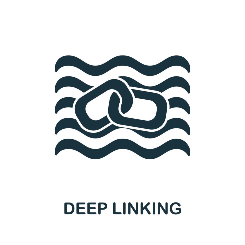 Deep Linking icon from affiliate marketing collection. Simple line Deep Linking icon for templates, web design and infographics vector